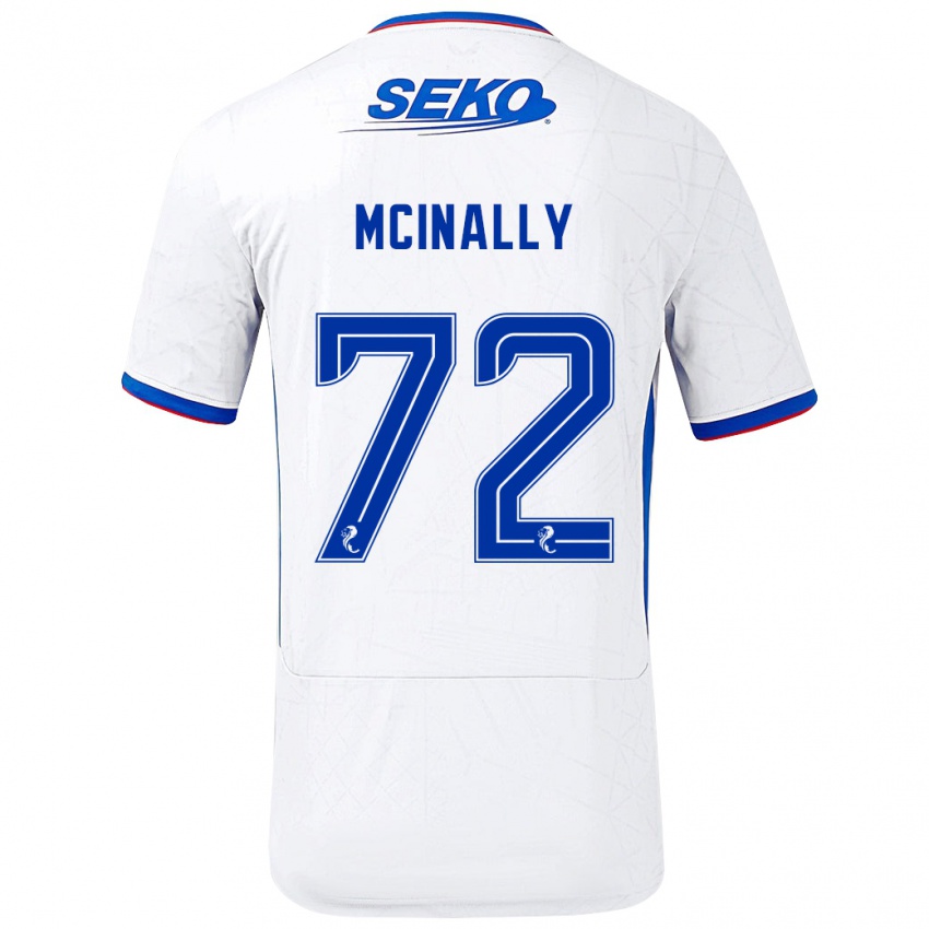 Hombre Camiseta Darren Mcinally #72 Blanco Azul 2ª Equipación 2024/25 La Camisa Argentina