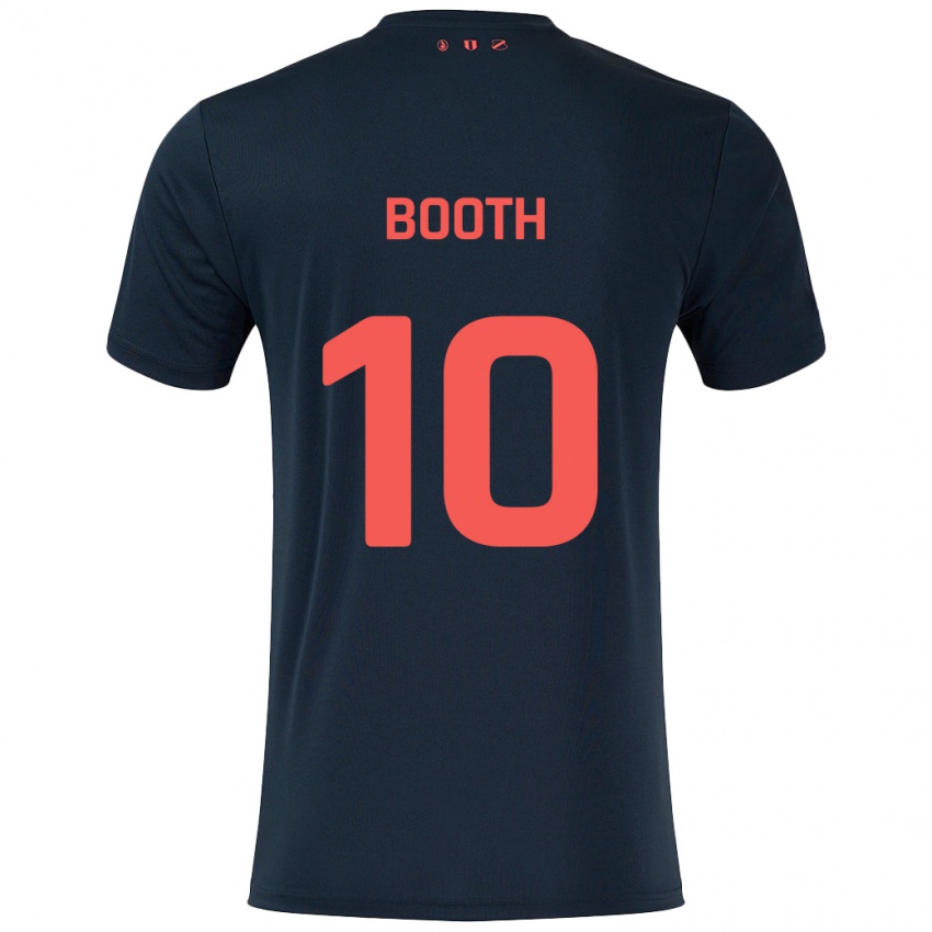 Hombre Camiseta Taylor Booth #10 Negro Rojo 2ª Equipación 2024/25 La Camisa Argentina