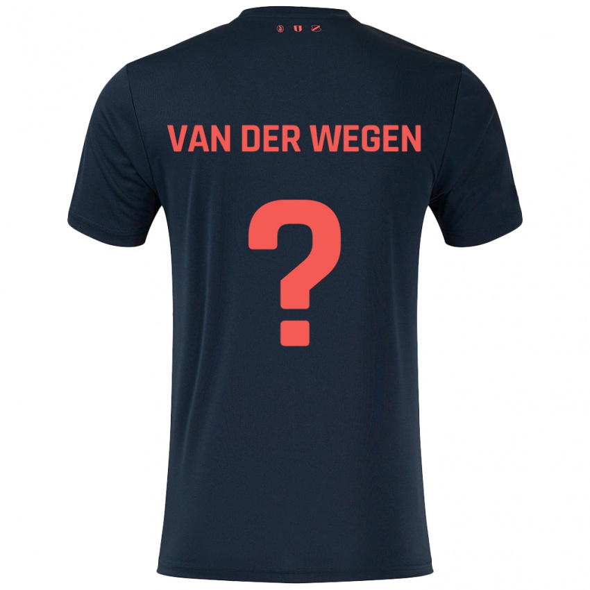 Hombre Camiseta Sil Van Der Wegen #0 Negro Rojo 2ª Equipación 2024/25 La Camisa Argentina