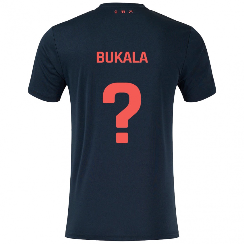 Hombre Camiseta Nordin Bukala #0 Negro Rojo 2ª Equipación 2024/25 La Camisa Argentina