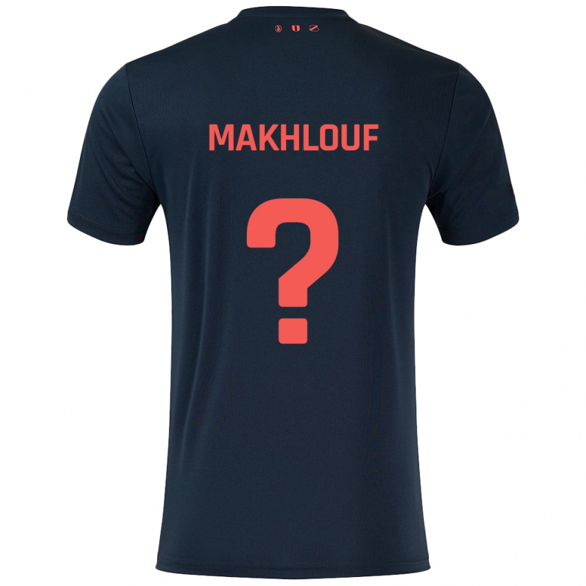 Hombre Camiseta Yassir Makhlouf #0 Negro Rojo 2ª Equipación 2024/25 La Camisa Argentina