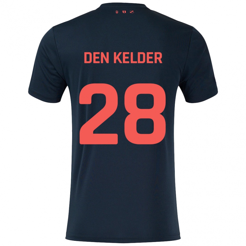 Hombre Camiseta Gera Op Den Kelder #28 Negro Rojo 2ª Equipación 2024/25 La Camisa Argentina