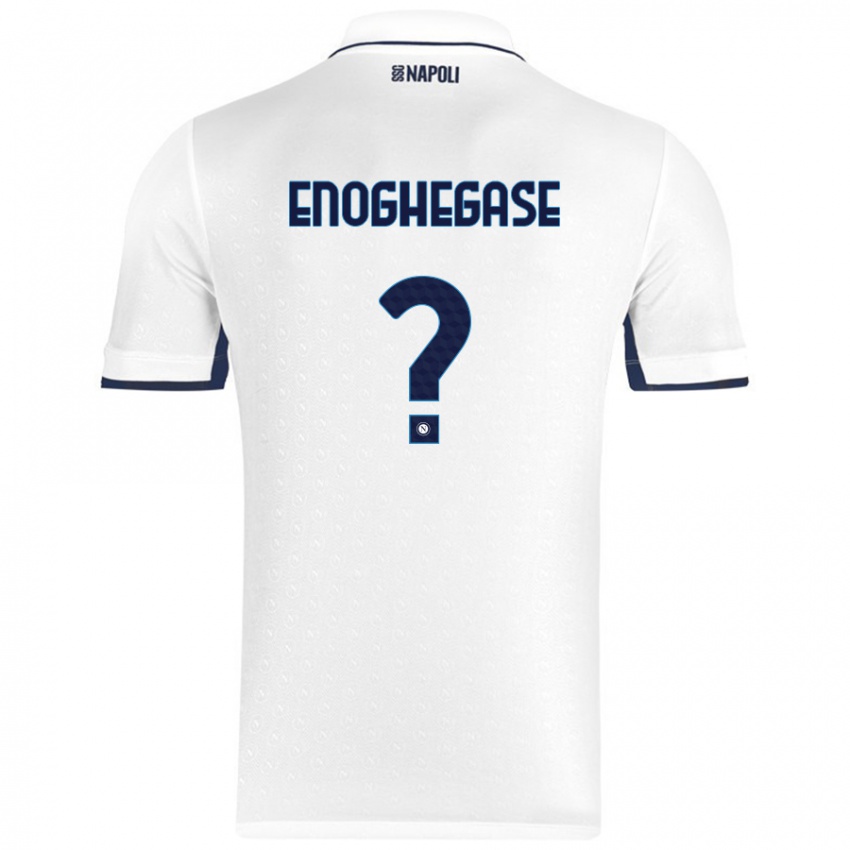 Hombre Camiseta Favour Enoghegase #0 Blanco Azul Real 2ª Equipación 2024/25 La Camisa Argentina