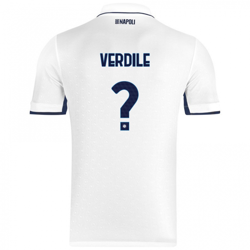 Hombre Camiseta Domenico Verdile #0 Blanco Azul Real 2ª Equipación 2024/25 La Camisa Argentina