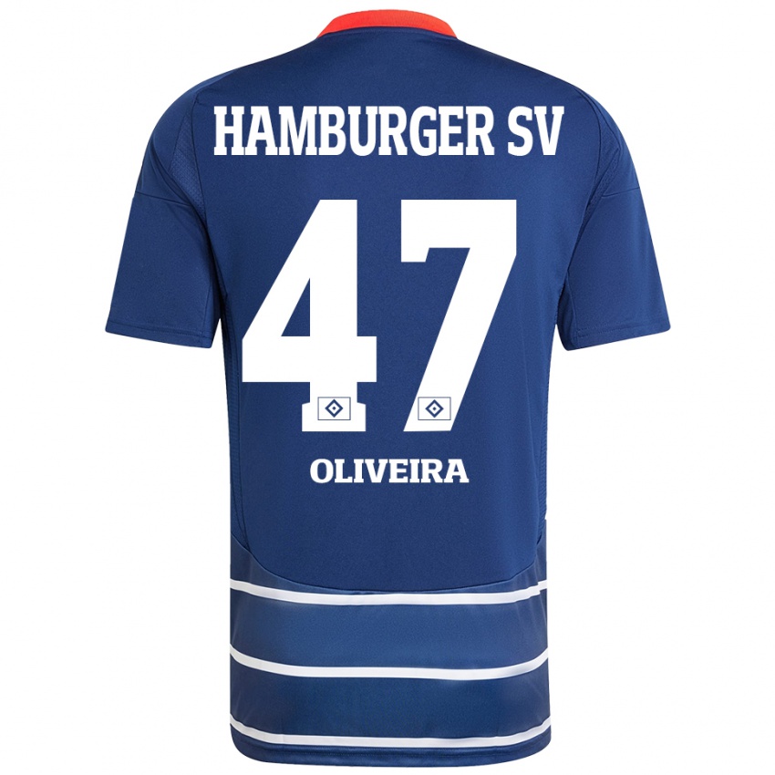 Hombre Camiseta Nicolas Oliveira #47 Azul Oscuro 2ª Equipación 2024/25 La Camisa Argentina