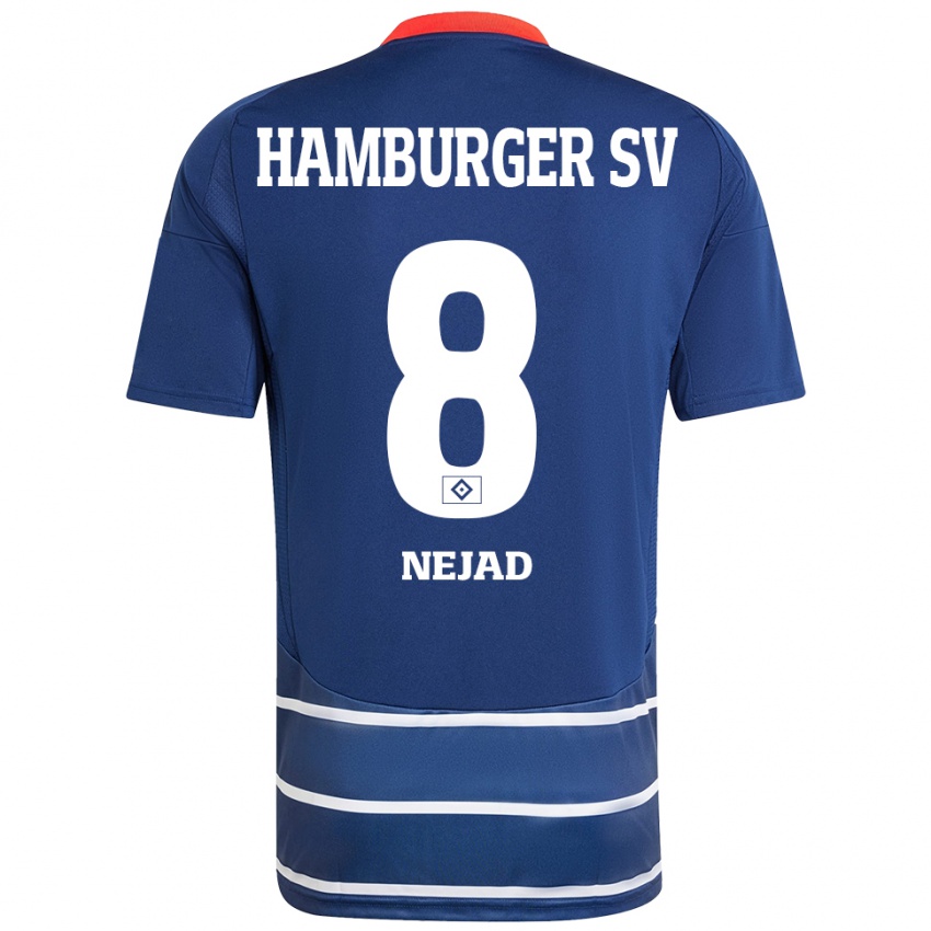 Hombre Camiseta Milad Nejad #8 Azul Oscuro 2ª Equipación 2024/25 La Camisa Argentina