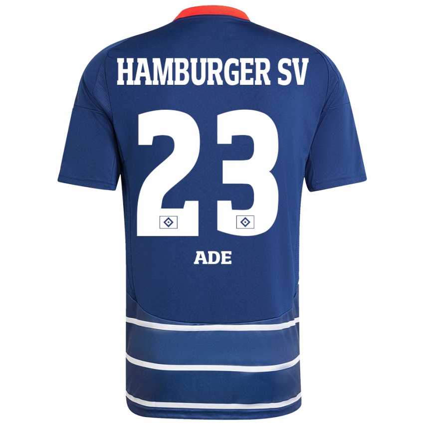 Hombre Camiseta Jeremy Ade #23 Azul Oscuro 2ª Equipación 2024/25 La Camisa Argentina