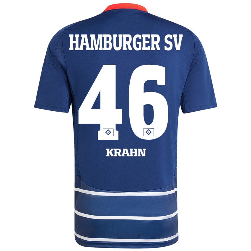 Hombre Camiseta Elijah Krahn #46 Azul Oscuro 2ª Equipación 2024/25 La Camisa Argentina