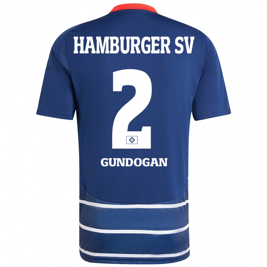 Hombre Camiseta Haci Gündogan #2 Azul Oscuro 2ª Equipación 2024/25 La Camisa Argentina