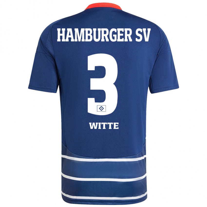 Hombre Camiseta Kristin Witte #3 Azul Oscuro 2ª Equipación 2024/25 La Camisa Argentina