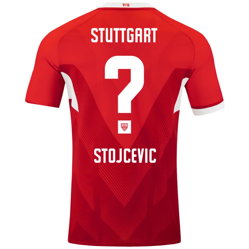 Hombre Camiseta Martin Stojcevic #0 Rojo Blanco 2ª Equipación 2024/25 La Camisa Argentina