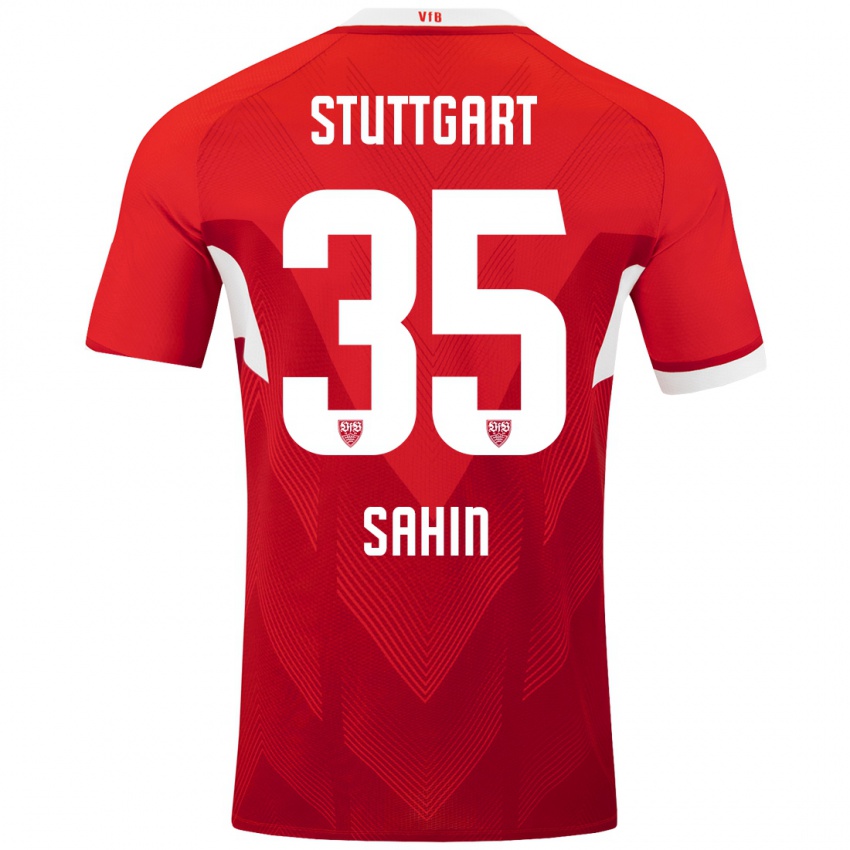 Hombre Camiseta Mehmet Sahin #35 Rojo Blanco 2ª Equipación 2024/25 La Camisa Argentina