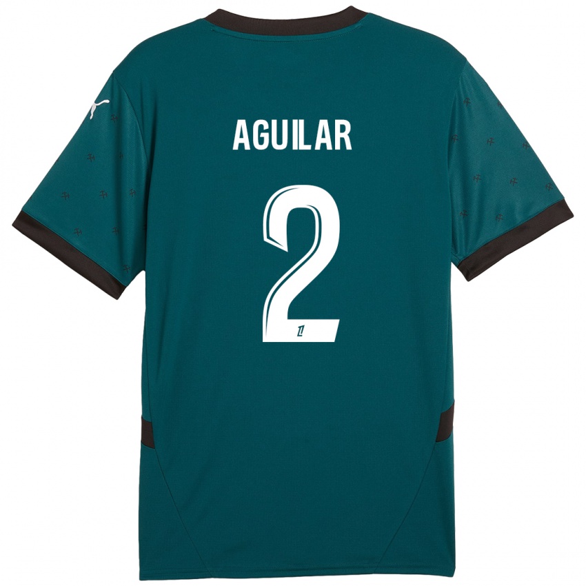 Hombre Camiseta Ruben Aguilar #2 Verde Oscuro 2ª Equipación 2024/25 La Camisa Argentina