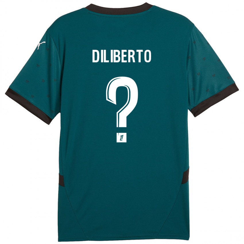 Hombre Camiseta Noah Diliberto #0 Verde Oscuro 2ª Equipación 2024/25 La Camisa Argentina