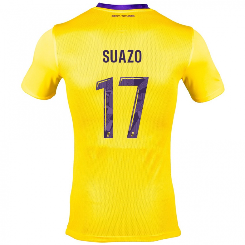 Hombre Camiseta Gabriel Suazo #17 Amarillo Morado 2ª Equipación 2024/25 La Camisa Argentina