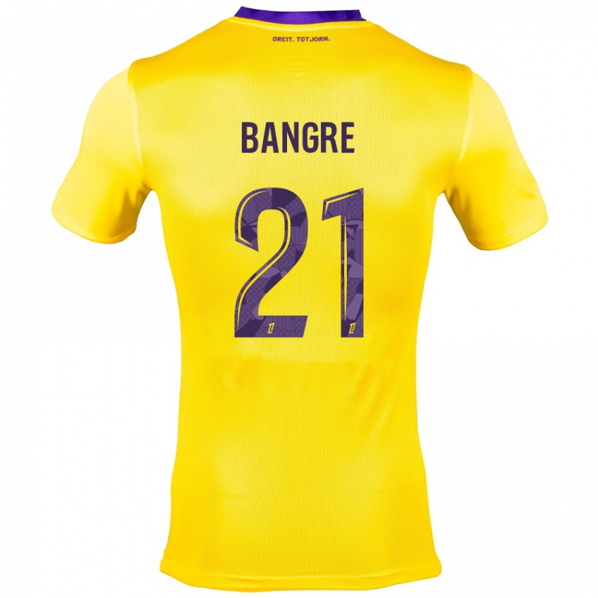 Hombre Camiseta Mamady Bangré #21 Amarillo Morado 2ª Equipación 2024/25 La Camisa Argentina