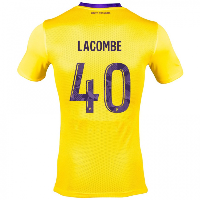 Hombre Camiseta Justin Lacombe #40 Amarillo Morado 2ª Equipación 2024/25 La Camisa Argentina