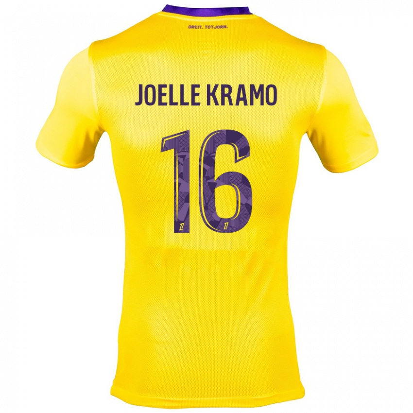 Hombre Camiseta Marie Joelle Kramo #16 Amarillo Morado 2ª Equipación 2024/25 La Camisa Argentina