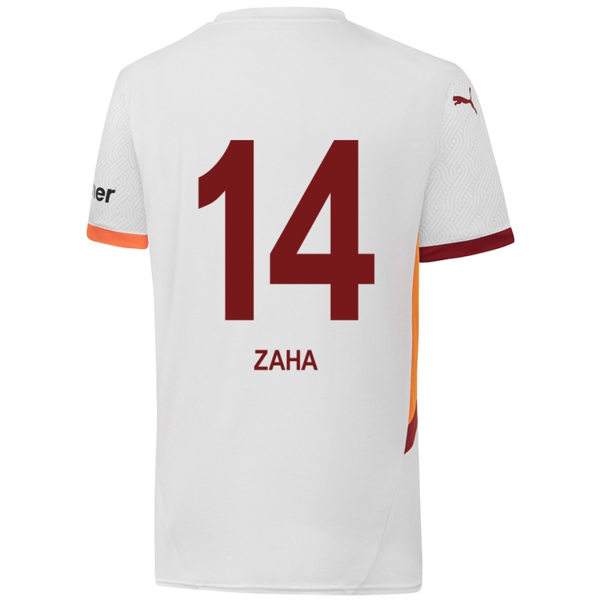 Hombre Camiseta Wilfried Zaha #14 Blanco Amarillo Rojo 2ª Equipación 2024/25 La Camisa Argentina