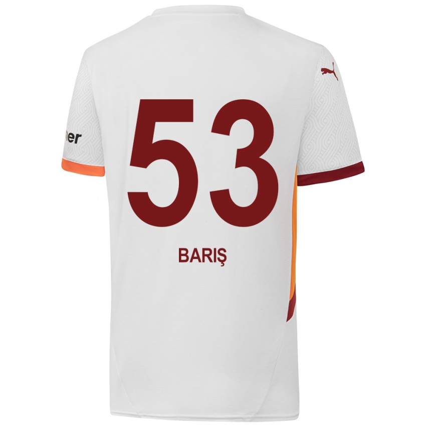 Hombre Camiseta Barış Alper Yılmaz #53 Blanco Amarillo Rojo 2ª Equipación 2024/25 La Camisa Argentina