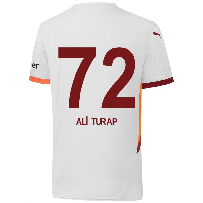 Hombre Camiseta Ali Turap Bülbül #72 Blanco Amarillo Rojo 2ª Equipación 2024/25 La Camisa Argentina