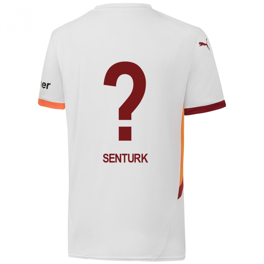 Hombre Camiseta Haktan Sentürk #0 Blanco Amarillo Rojo 2ª Equipación 2024/25 La Camisa Argentina