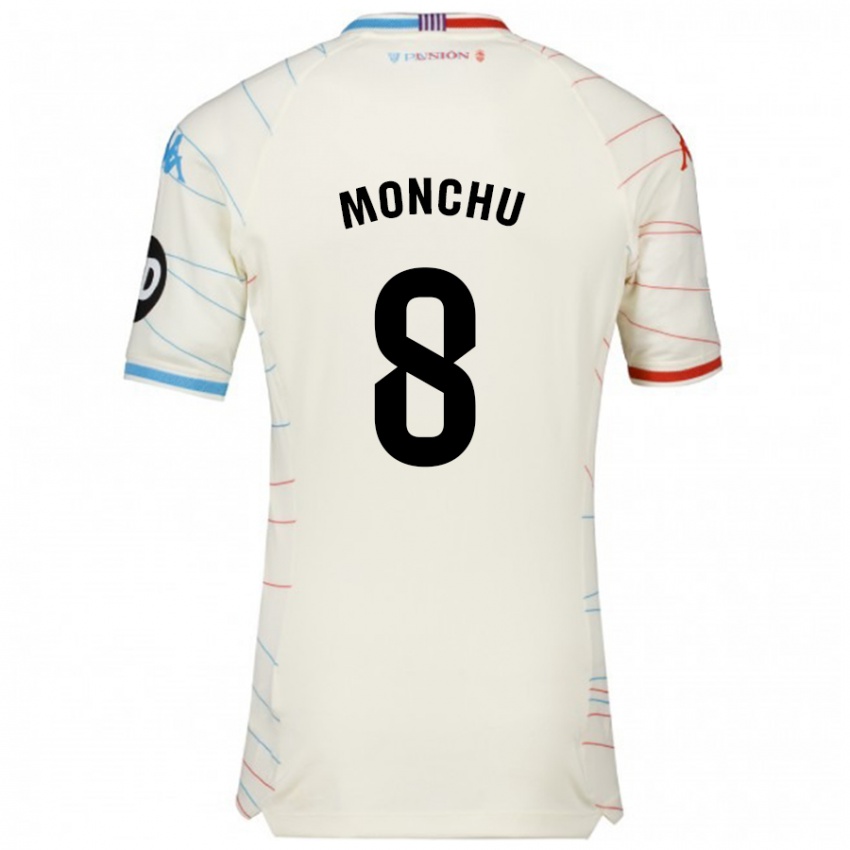 Hombre Camiseta Monchu #8 Blanco Rojo Azul 2ª Equipación 2024/25 La Camisa Argentina