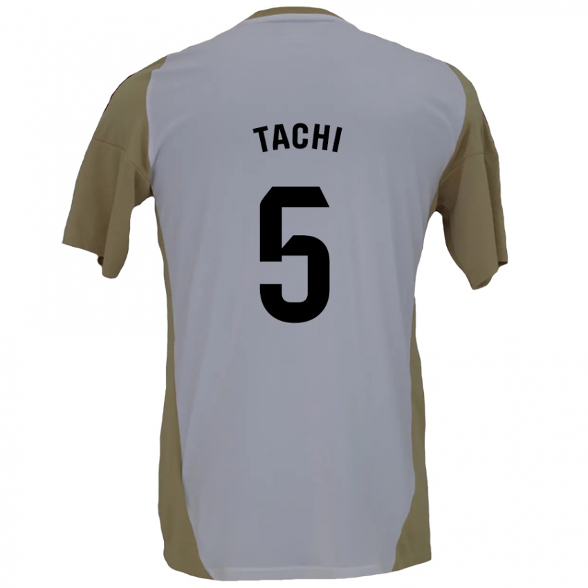 Hombre Camiseta Tachi #5 Marrón Blanco 2ª Equipación 2024/25 La Camisa Argentina