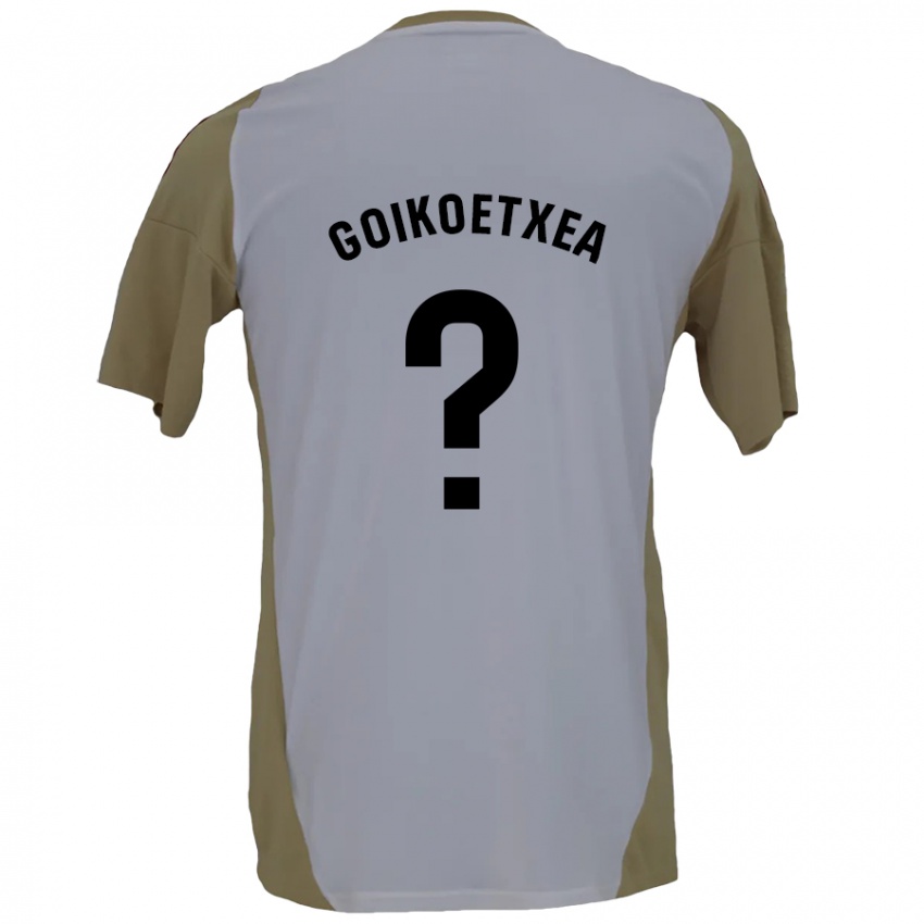 Hombre Camiseta Imanol Goikoetxea #0 Marrón Blanco 2ª Equipación 2024/25 La Camisa Argentina