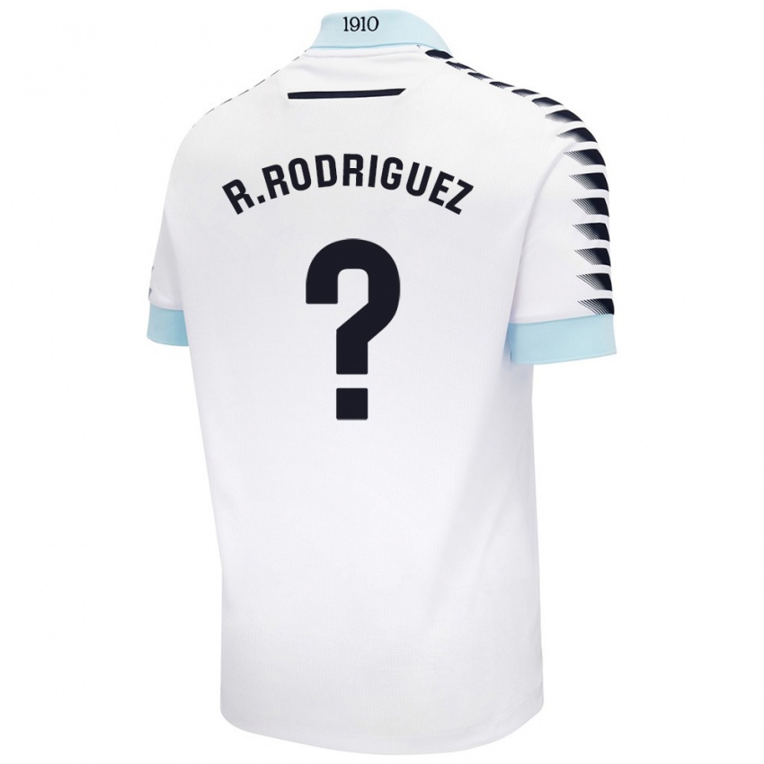 Hombre Camiseta Ramón Rodríguez #0 Blanco Azul 2ª Equipación 2024/25 La Camisa Argentina