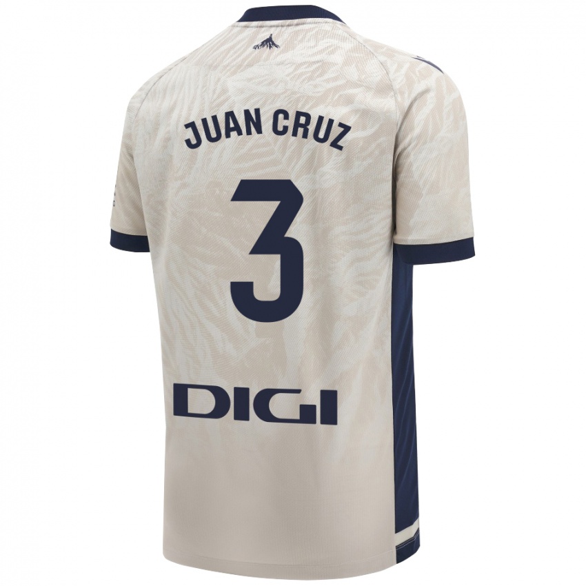 Hombre Camiseta Juan Cruz #3 Gris Claro 2ª Equipación 2024/25 La Camisa Argentina