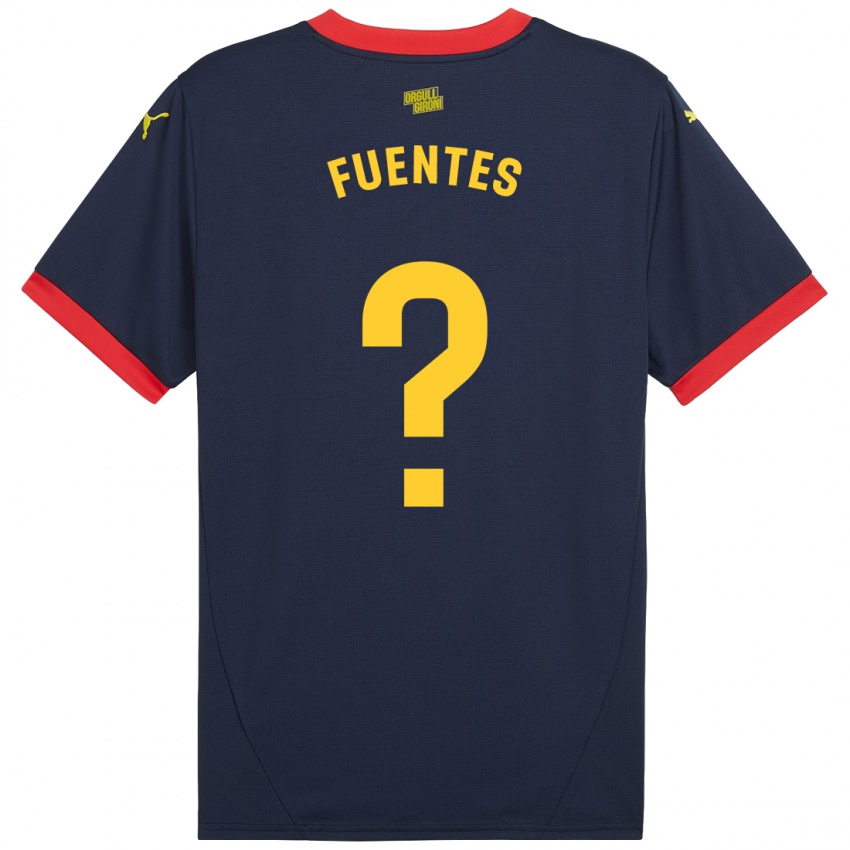 Hombre Camiseta Jaime Fuentes #0 Azul Marino Rojo 2ª Equipación 2024/25 La Camisa Argentina