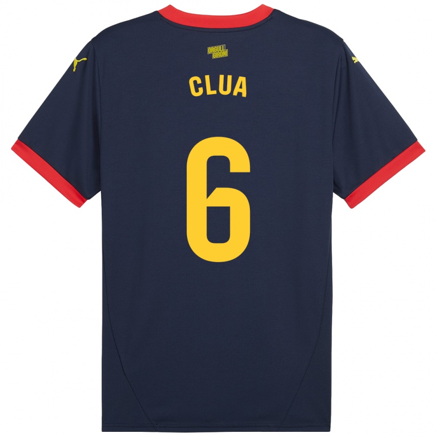 Hombre Camiseta Silvi Clua #6 Azul Marino Rojo 2ª Equipación 2024/25 La Camisa Argentina