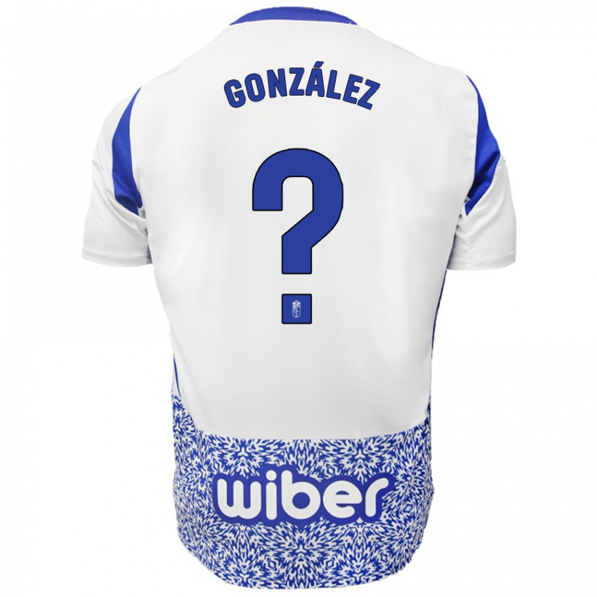 Hombre Camiseta Pablo González #0 Blanco Azul 2ª Equipación 2024/25 La Camisa Argentina