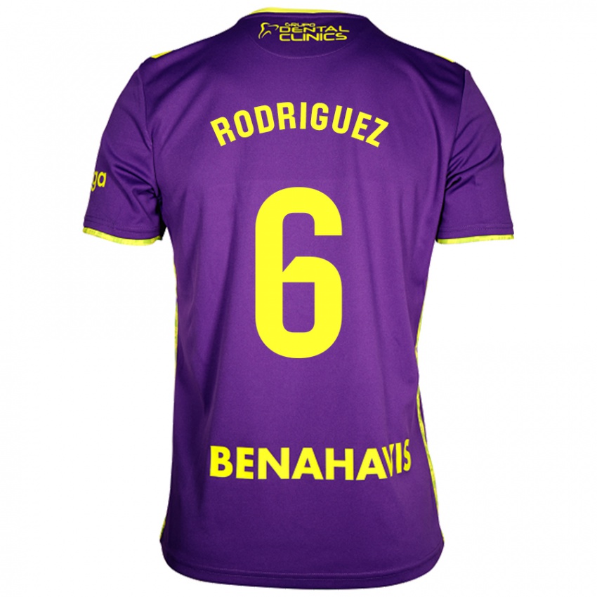 Hombre Camiseta Rafa Rodríguez #6 Púrpura Amarillo 2ª Equipación 2024/25 La Camisa Argentina