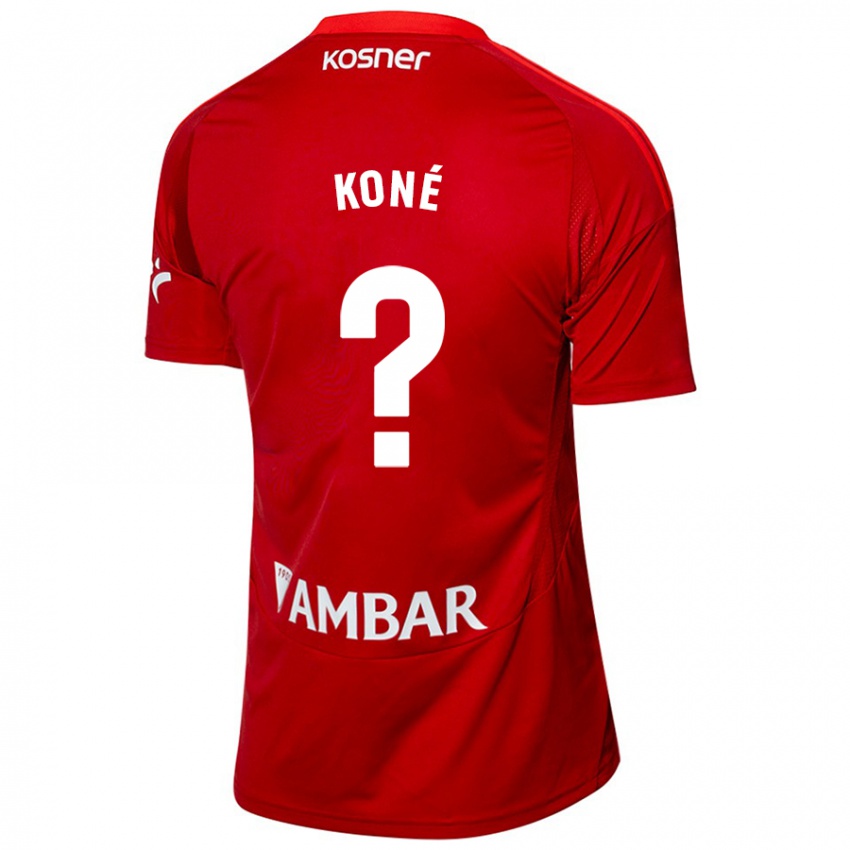 Hombre Camiseta Lacine Koné #0 Blanco Azul 2ª Equipación 2024/25 La Camisa Argentina