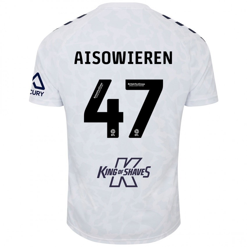 Hombre Camiseta Evan Eghosa Aisowieren #47 Blanco 2ª Equipación 2024/25 La Camisa Argentina