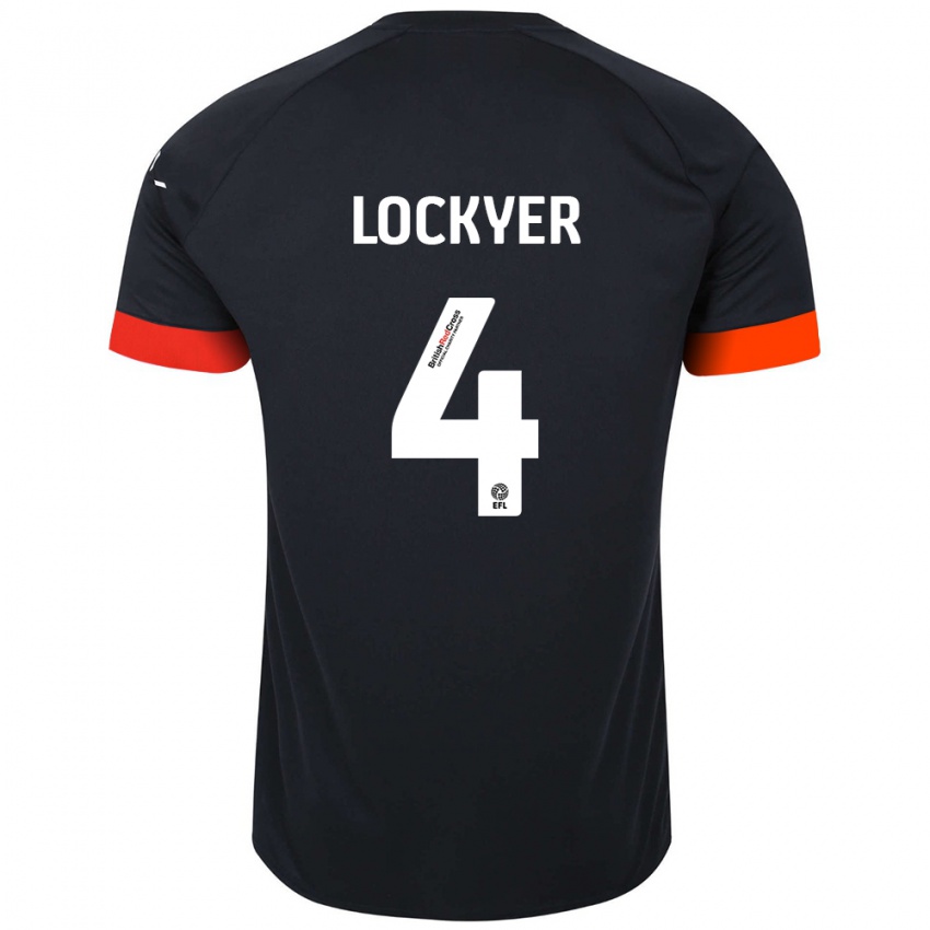 Hombre Camiseta Tom Lockyer #4 Negro Naranja 2ª Equipación 2024/25 La Camisa Argentina