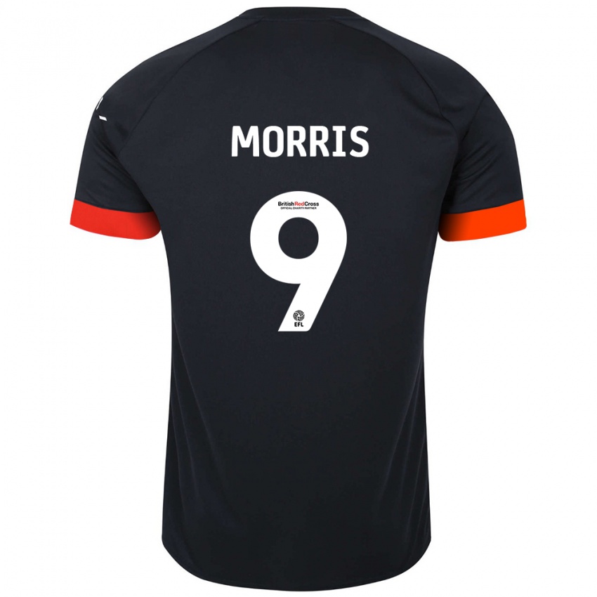 Hombre Camiseta Carlton Morris #9 Negro Naranja 2ª Equipación 2024/25 La Camisa Argentina