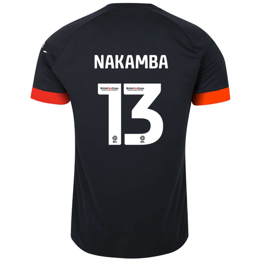 Hombre Camiseta Marvelous Nakamba #13 Negro Naranja 2ª Equipación 2024/25 La Camisa Argentina