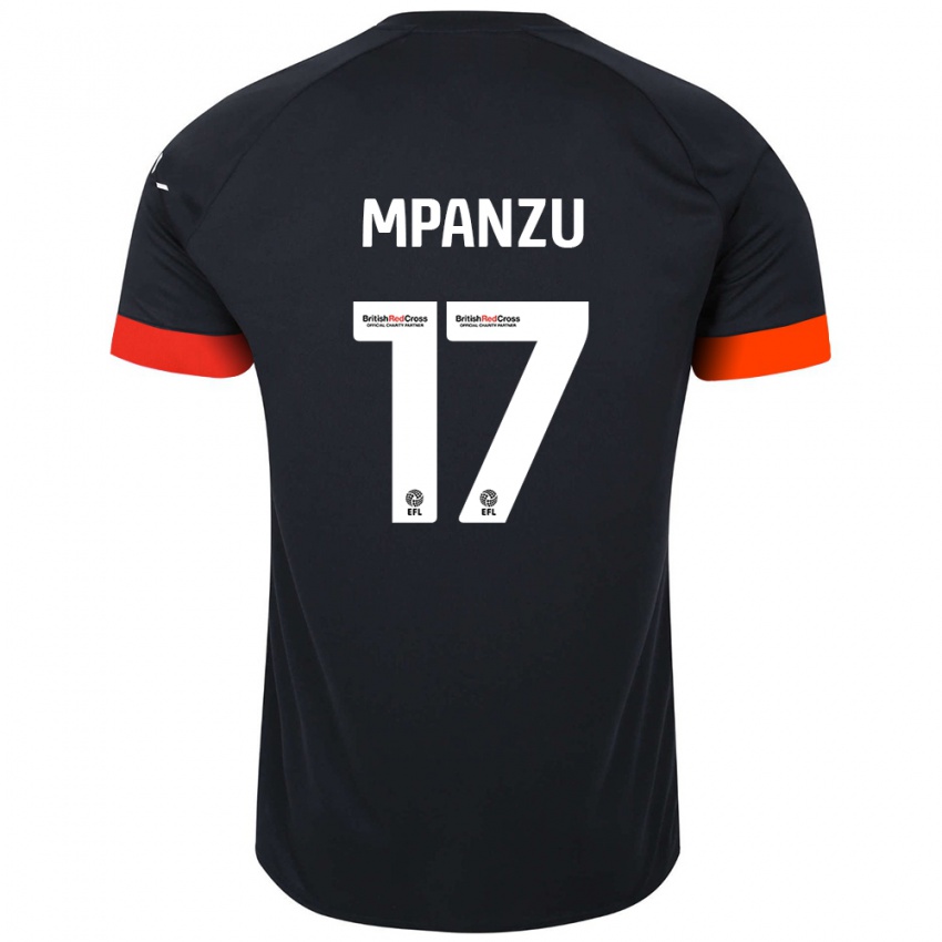 Hombre Camiseta Pelly Ruddock Mpanzu #17 Negro Naranja 2ª Equipación 2024/25 La Camisa Argentina