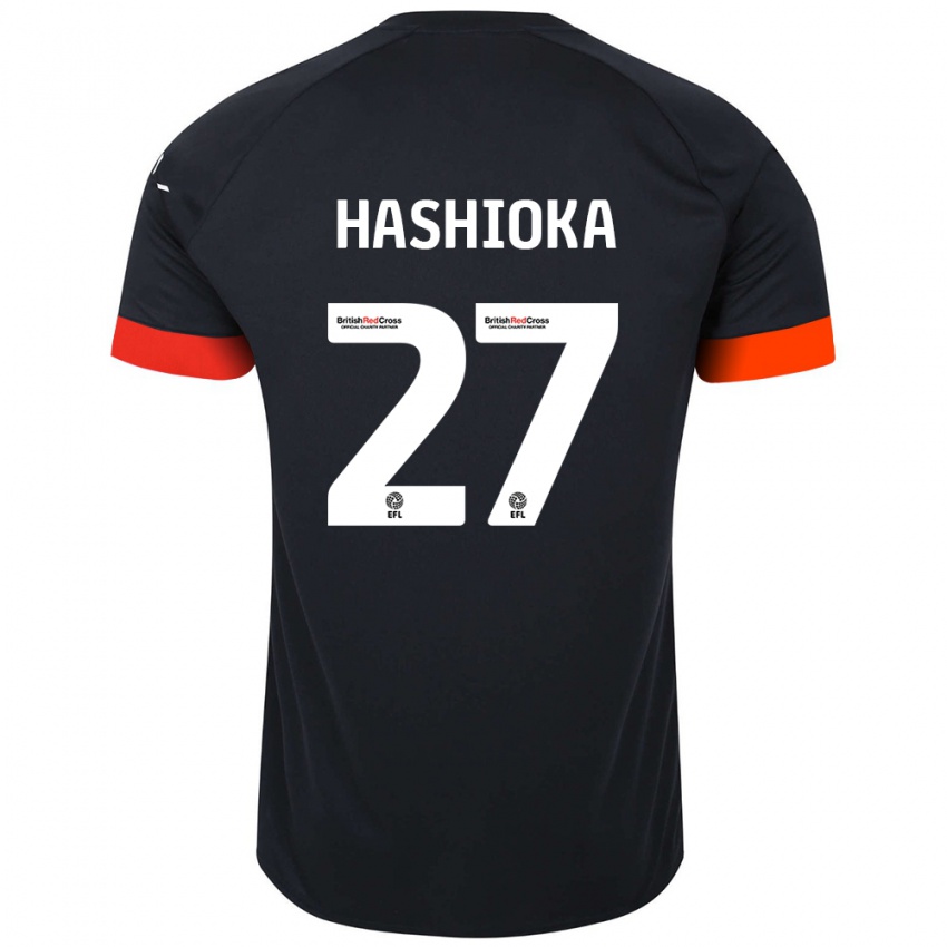 Hombre Camiseta Daiki Hashioka #27 Negro Naranja 2ª Equipación 2024/25 La Camisa Argentina