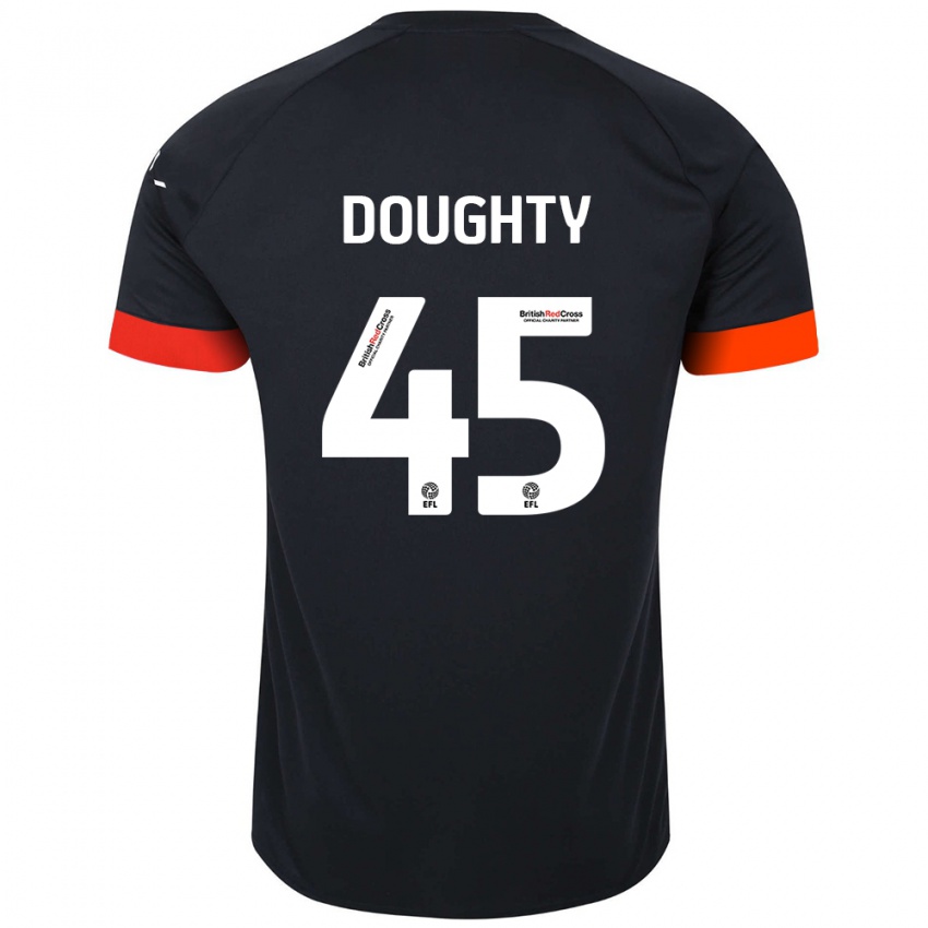 Hombre Camiseta Alfie Doughty #45 Negro Naranja 2ª Equipación 2024/25 La Camisa Argentina