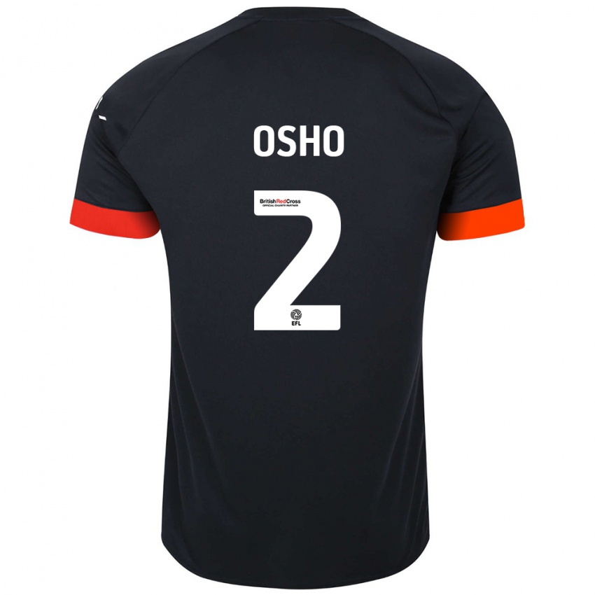 Hombre Camiseta Gabriel Osho #2 Negro Naranja 2ª Equipación 2024/25 La Camisa Argentina