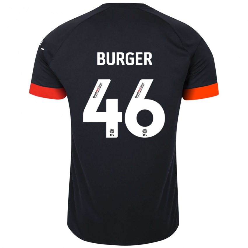 Hombre Camiseta Jake Burger #46 Negro Naranja 2ª Equipación 2024/25 La Camisa Argentina