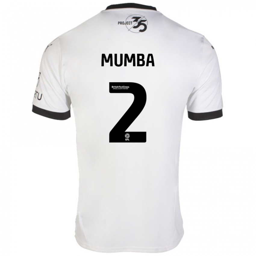 Hombre Camiseta Bali Mumba #2 Blanco Negro 2ª Equipación 2024/25 La Camisa Argentina