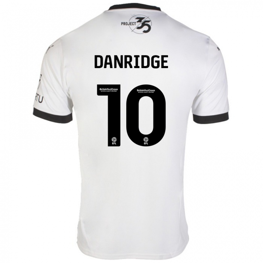 Hombre Camiseta Rebecca Danridge #10 Blanco Negro 2ª Equipación 2024/25 La Camisa Argentina