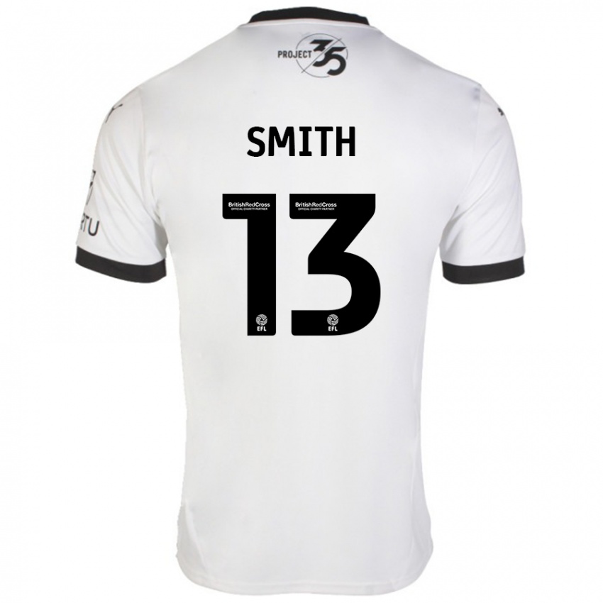 Hombre Camiseta Grace Smith #13 Blanco Negro 2ª Equipación 2024/25 La Camisa Argentina