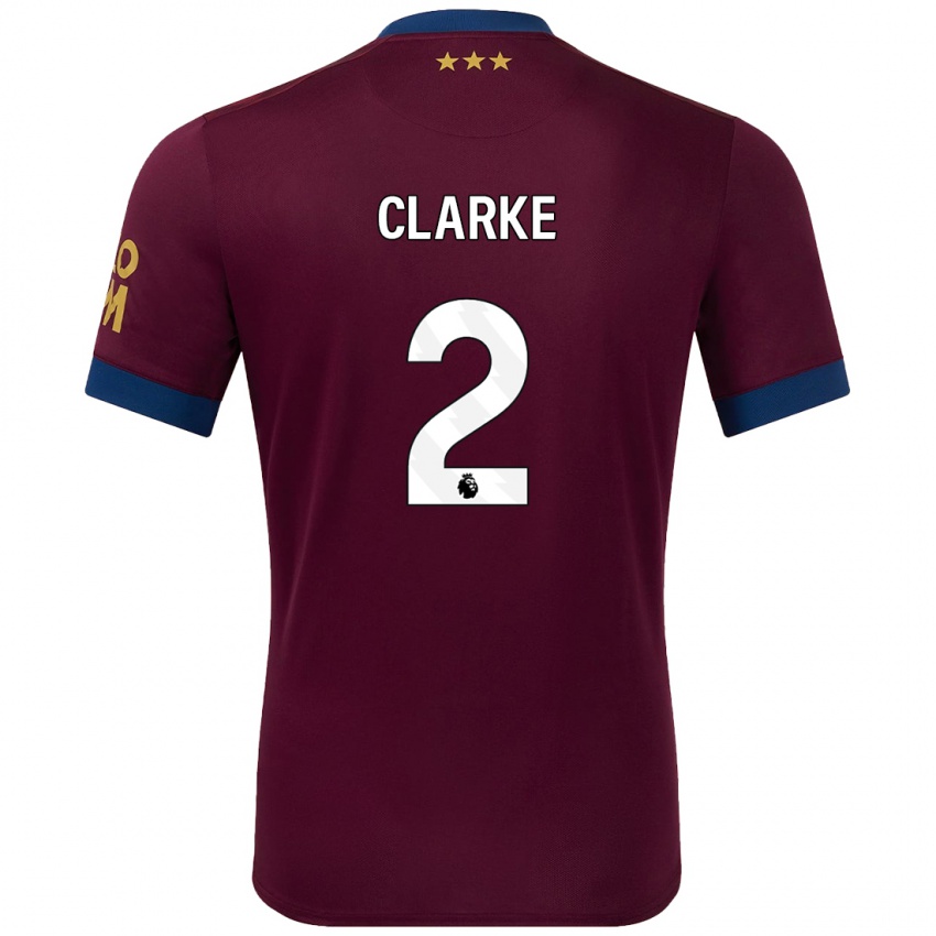 Hombre Camiseta Harry Clarke #2 Marrón 2ª Equipación 2024/25 La Camisa Argentina