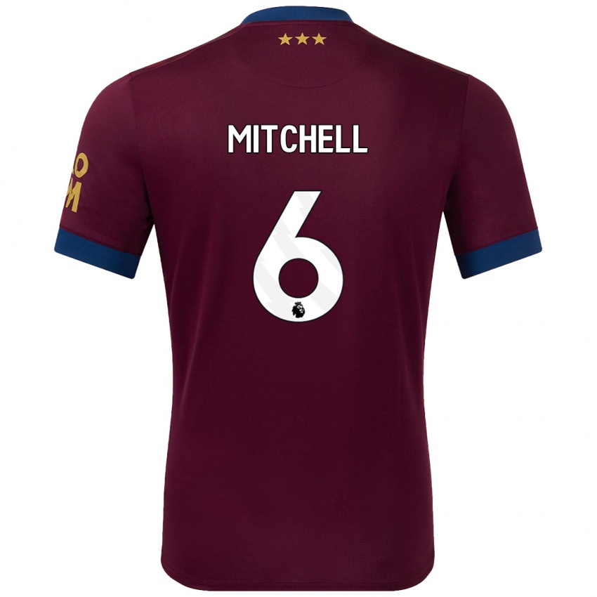 Hombre Camiseta Leah Mitchell #6 Marrón 2ª Equipación 2024/25 La Camisa Argentina